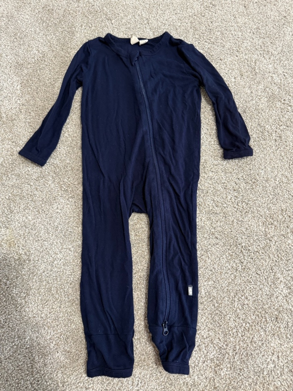 Kyte BABY Navy Zipper Romper 12-18 mo